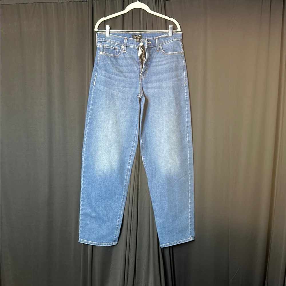 Banana Republic Blue Wide Barrel Leg Jeans